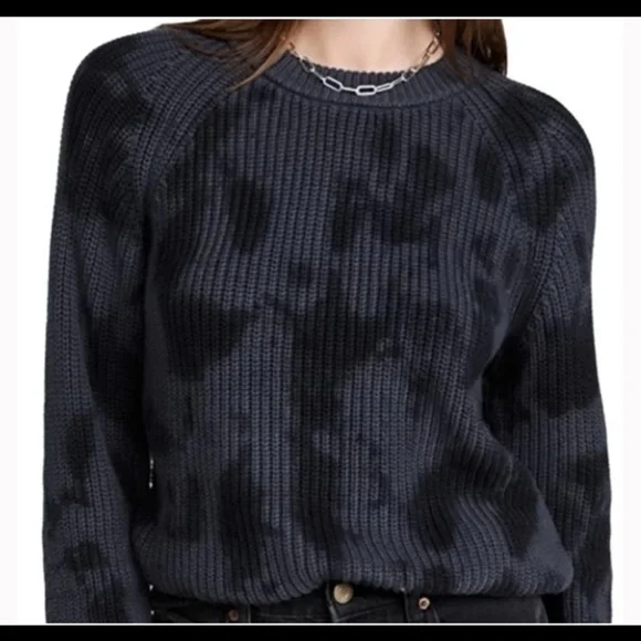RAILS VENUS in IRON BLACK TIE DYE Sweater Size Medium in cotton/cashmere - Picture 6 of 12